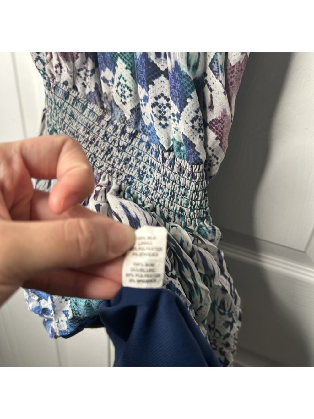 Ramy Brook Paris Multi-Color Print Silk Georgette Mini Dress Women's Size Large - Picture 4 of 8